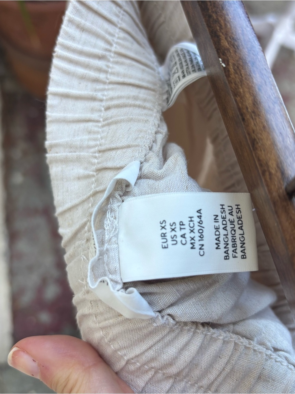 H&M Beige Drawstring Wide-Leg Pants - Picture 5 of 8